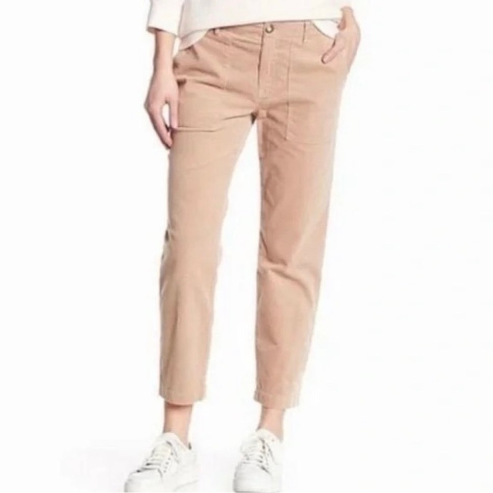 Joie Painter Cropped Pants Women’s Size 30 Tan Khaki Casual Velvet Capris